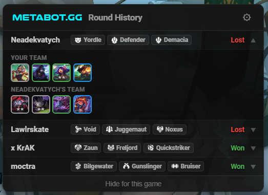 Round History