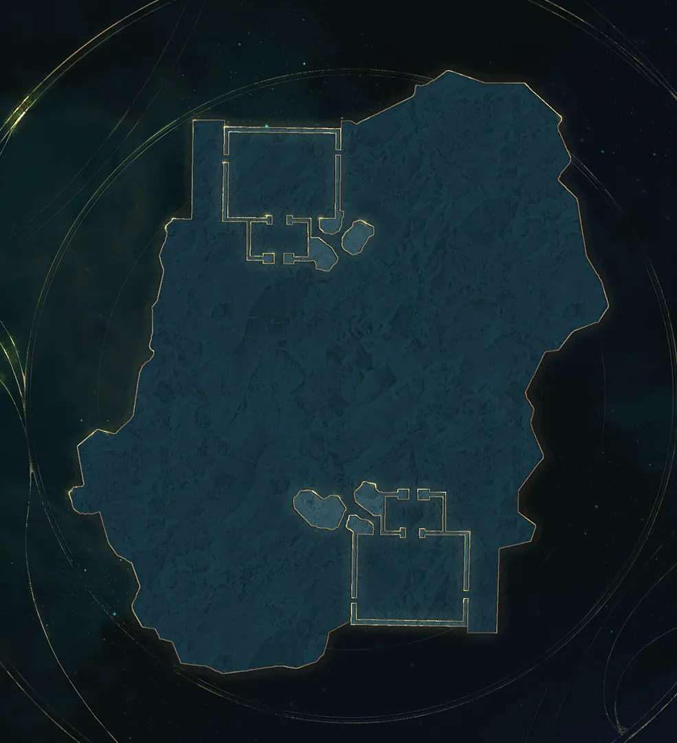Mapa Stormslumber Snowfield – rozložení dungeonu AION 2 s pozicemi bossů
