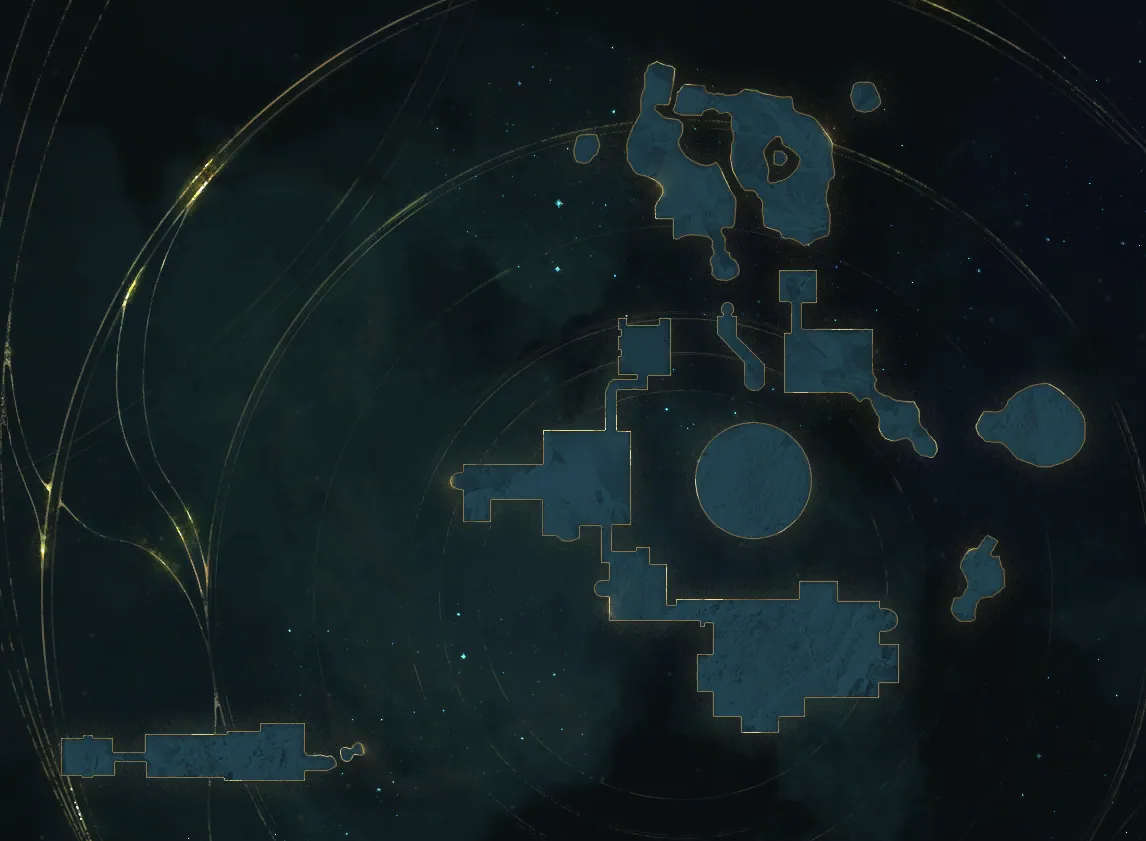 Mappa di Deus Research Base – struttura del dungeon di AION 2 con la posizione dei boss