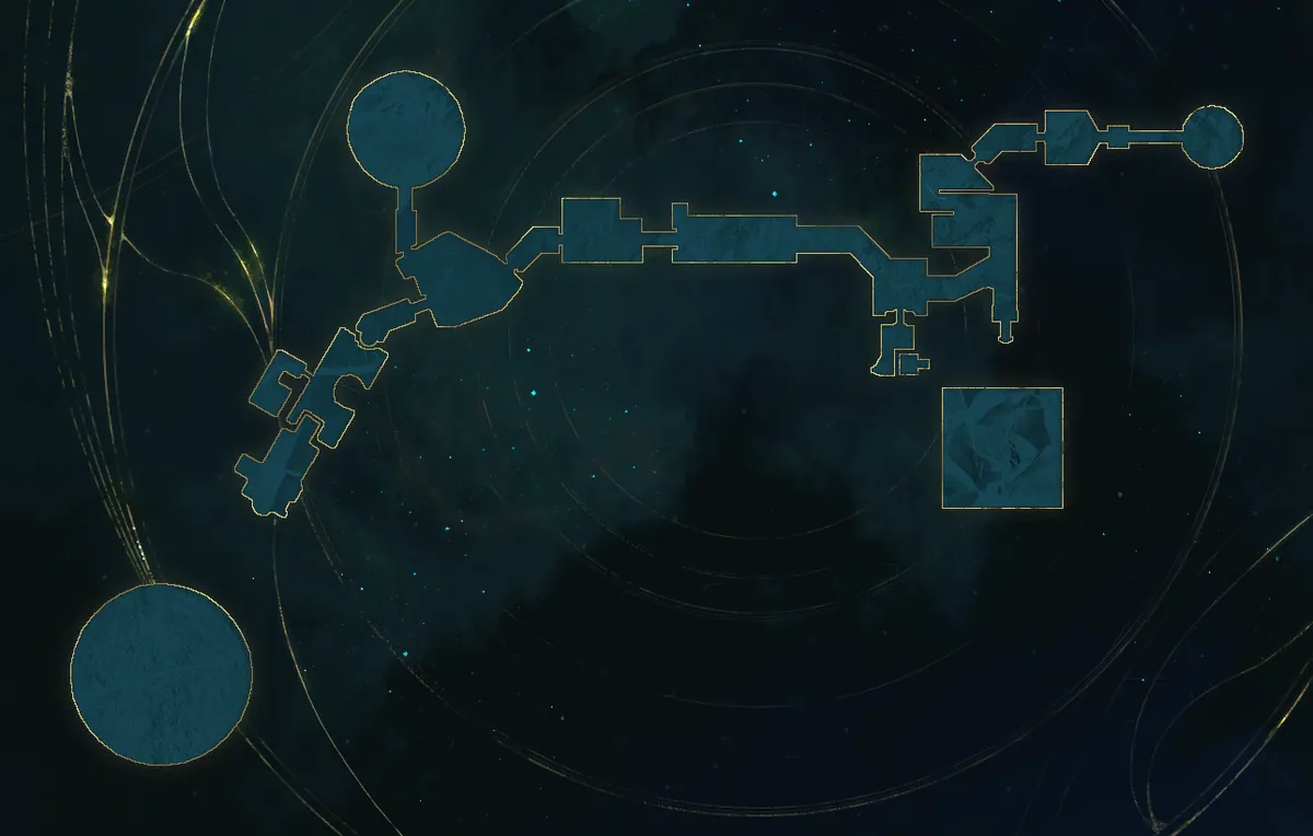Mapa Submerged Life Temple – rozložení dungeonu AION 2 s pozicemi bossů
