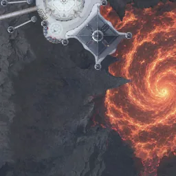 Map of Lava Gravarax spawn points in Muspel Volcano Zone, Morheim