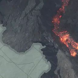 Map of Lava Starturtle spawn points in Muspel Volcano Zone, Morheim
