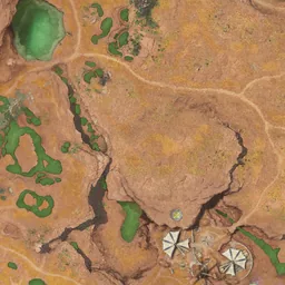 Map of Withered Debry spawn points in Eltnen Barrier Tower Ruins, Eltnen