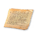 Ícone do item Carta Encontrada em Um Galpão em The Blood of Dawnwalker