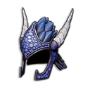 Blue Dragonhide Coif